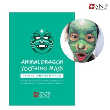 SNP Animal Dragon Soothing Mask korean cosmetic skincare shop malaysia singapore indonesia SNP Animal Dragon Soothing Mask 10pcs/box 270ml 2022