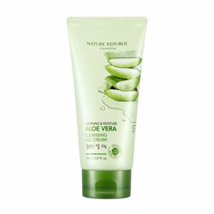 Nature Republic Soothing Moisture Aloe Vera Cleansing Gel Cream 150ml korean cosmetic skincare shop malaysia singapore indonesia On Sale ! ! ! 2023