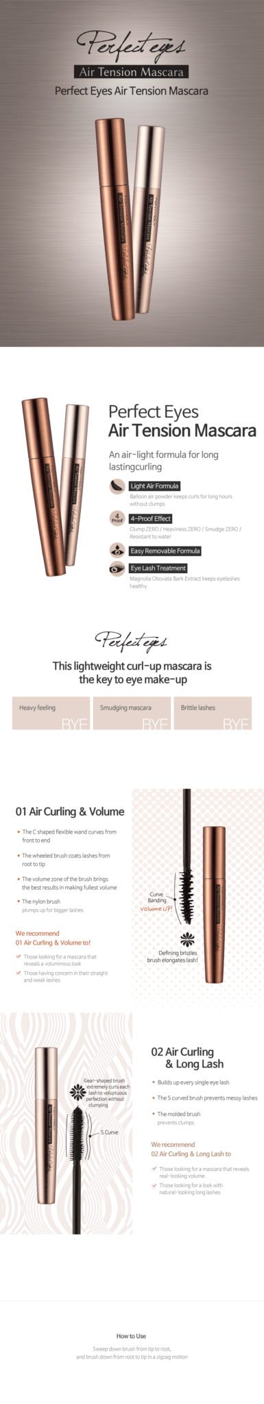 TONYMOLY Perfect Eyes Air Tension Mascara 7g