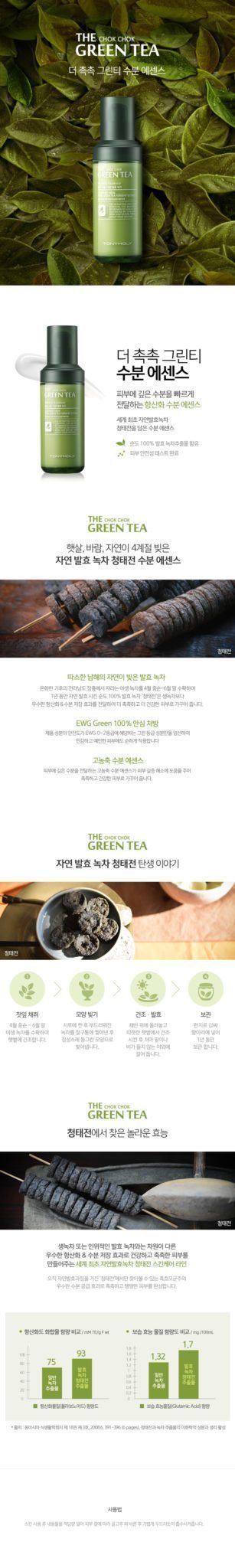 TONYMOLY The Chok Chok Green Tea Watery Essence 55ml malaysia singapore indonesia