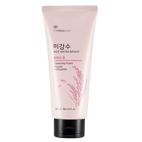 The Face Shop Rice Water Bright Cleansing Foam 300ml korean cosmetic skincare cleanser product online shop malaysia italy usa The Face Shop Rice Water Bright Cleansing Foam 300ml