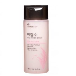 The Face Shop Rice Water Bright Lip and Eye Makeup Remover 120ml korean cosmetic  skincare cleanser product online  shop malaysia  italy usa