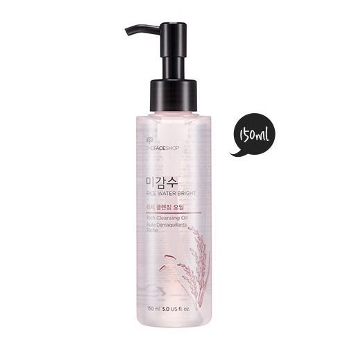 The Face Shop Rice Water Bright Rich Cleansing Oil 150ml korean  cosmetic  skincare cleanser  product online shop  malaysia  italy usa
