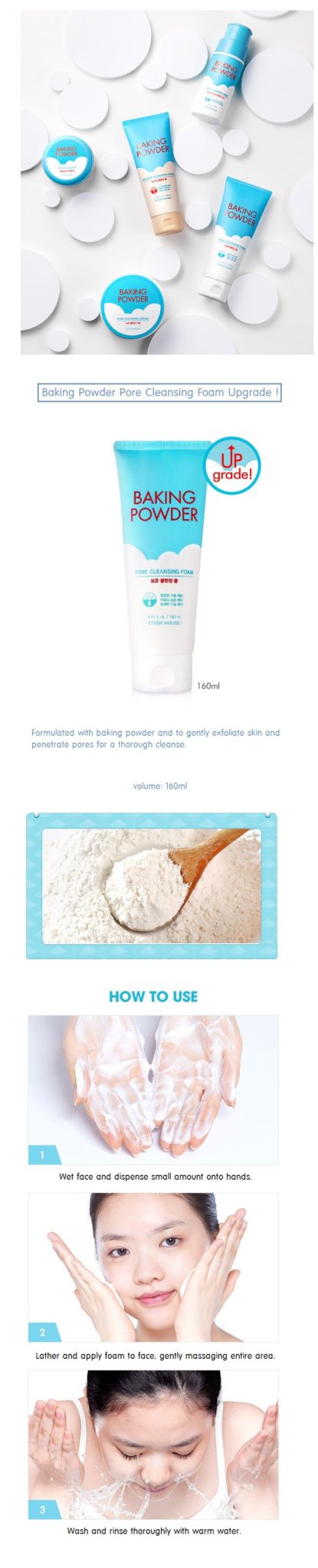 Etude House Baking Powder Pore Cleansing Foam korean cosmetic skincare product online shop malaysia macau singapore1
