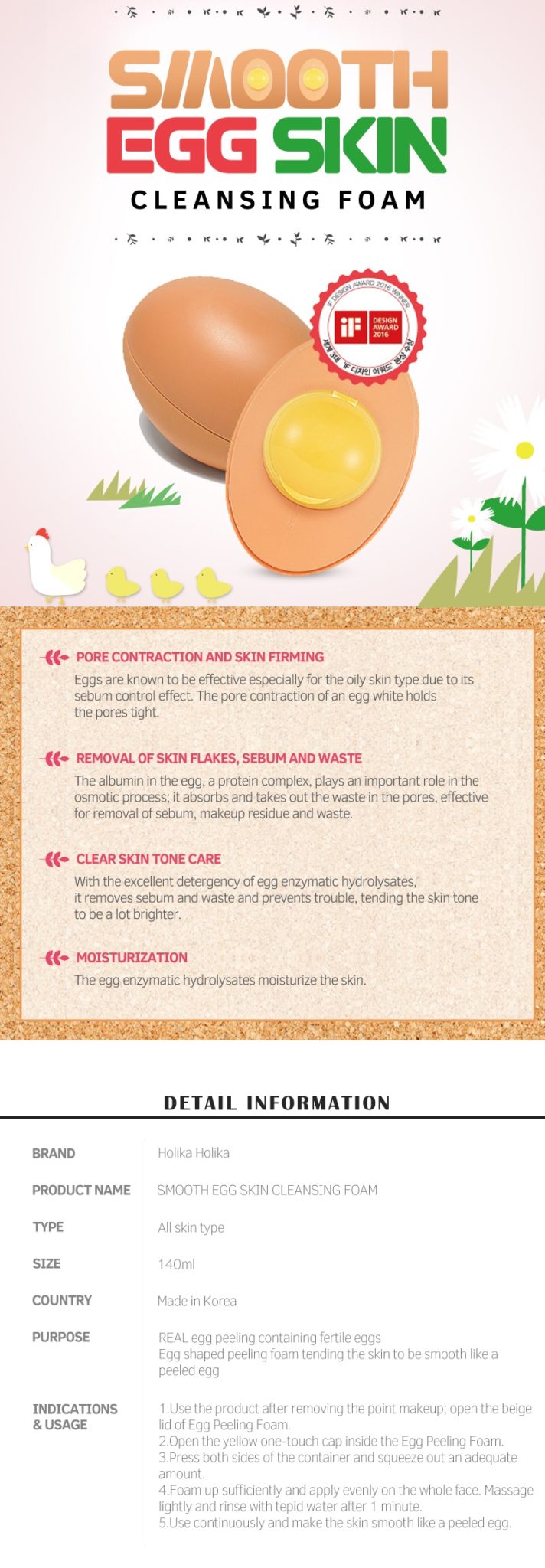 Holika Holika Smooth Egg Skin O Fresh Cleansing Foam  korean cosmetic skincare cleanser product online shop malaysia  netherlands greece1