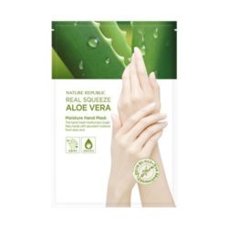 Nature Republic Real Squeeze Aloe Vera Moisture Hand Mask korean cosmetic body hair product online shop malaysia usa macau