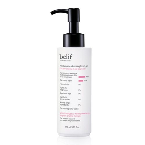 Belif Mild Double Cleansing Foam Gel korean cosmetic cleanser product online shop malaysia china vietnam