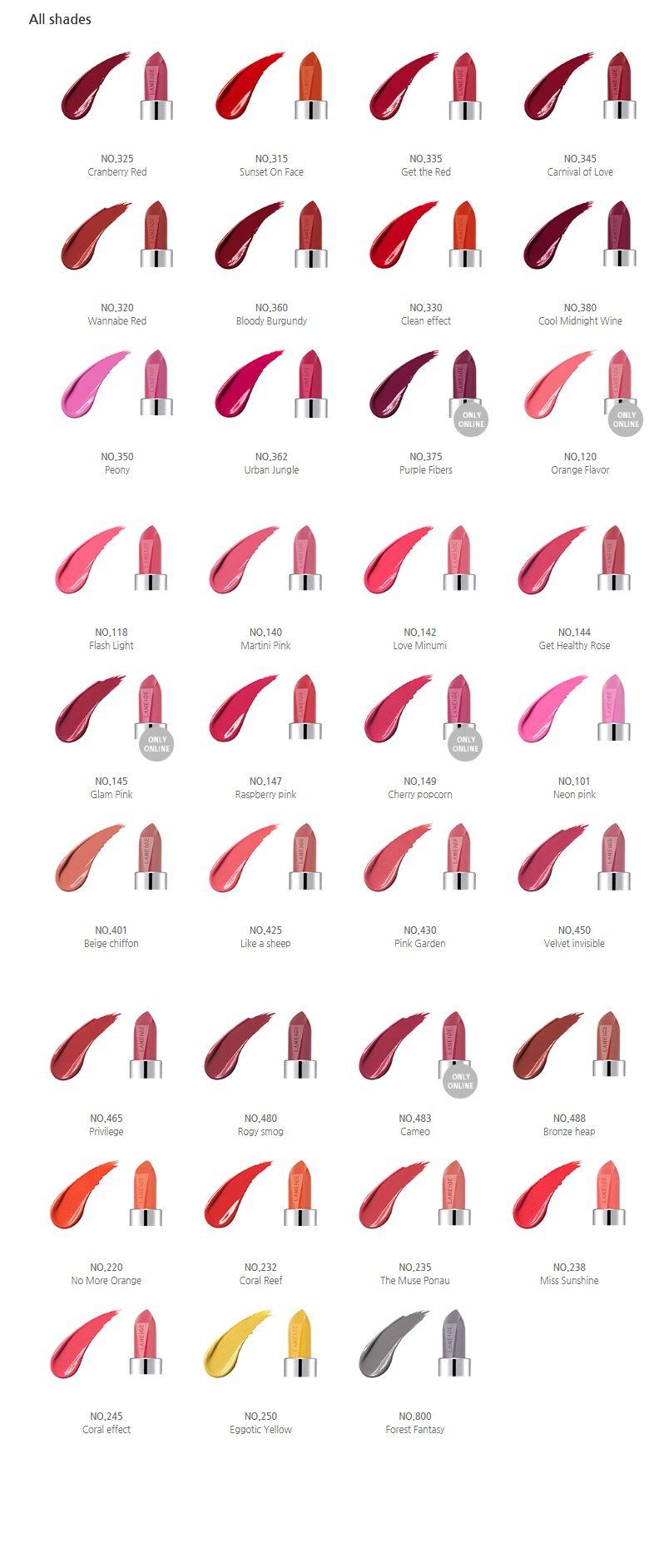 Laneige Silk Intense Lipstick Set – Korean cosmetic online