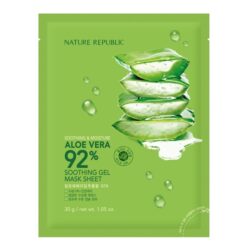 Nature Republic Soothing and Moisture Aloe Vera 92% Soothing Gel Mask Sheet korean cosmetic skincare product online shop malaysia china hong kong macau