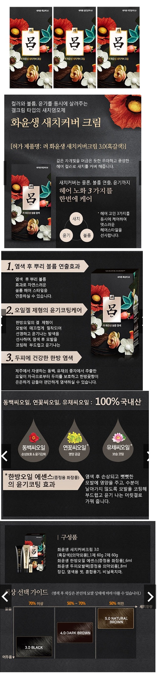 Ryo Hwa Yun Sang Gray Hair Cover Cream korean haircare product online shop malaysia china poland1