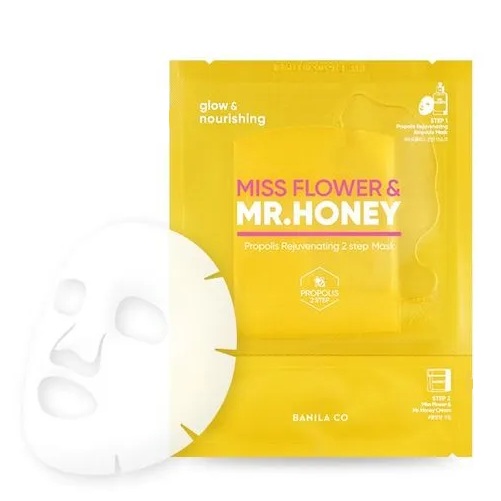 Banila Co Miss Flower and Mr Honey Propolis Rejuvenating 2 Step Mask korean cosmetic skincare product online shop malaysia China macau