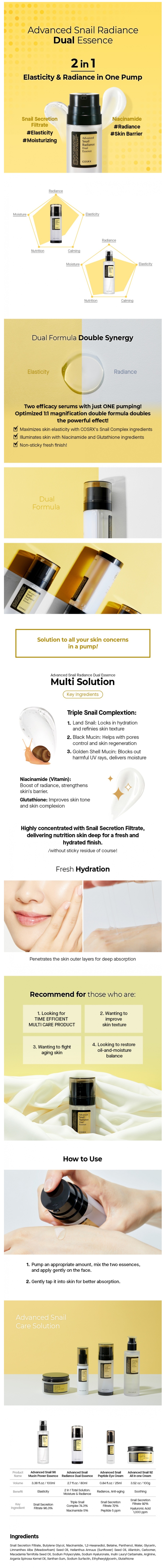 COSRX Advanced Snail Radiance Dual Essence korean cosmetic skincare product online shop malaysia China philippines1