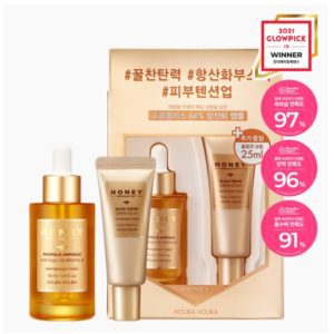Holika Holika Honey Royalactin Propolis Ampoule Set [ampoule 30m + Cream 20ml] korean cosmetic skincare product online shop malaysia China hong kong