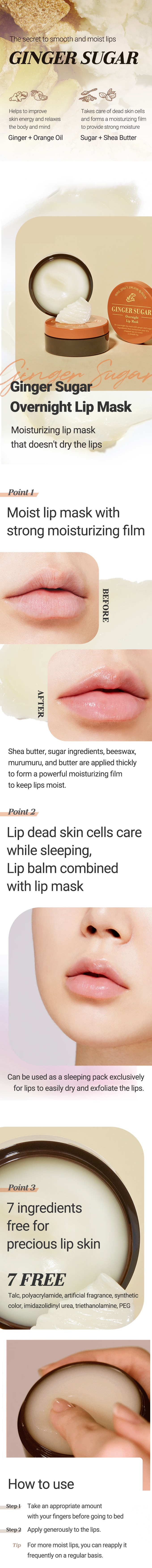 Etude House Ginger Sugar Overnight Lip Mask korean skincare product online shop malaysia china poland1