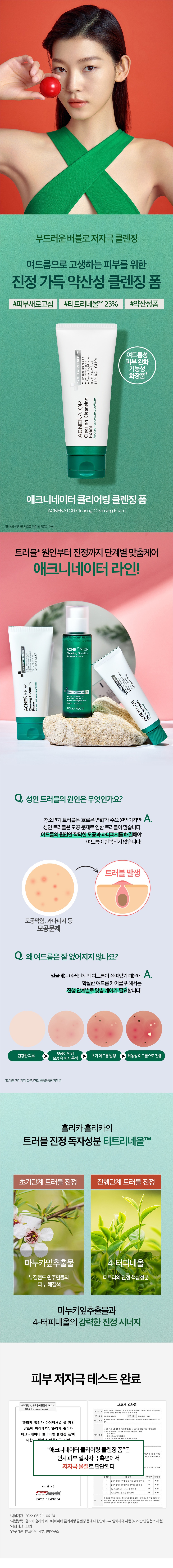Holika Holika Acnenator Clearing Cleansing Foam korean skincare product onlie shop malaysia thailand mexico2