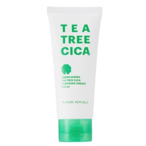 Nature Republic Green Derma Tea Tree Cica Soothing Cream korean skincare product online shop malaysia china indonesia