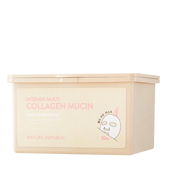 Nature Republic Intense Multi Collagen Mucin Daily Mask Sheet korean skincare product online shop malaysia china indonesia Nature Republic Intense Multi Collagen Mucin Daily Mask Sheet korean skincare product online shop malaysia china indonesia