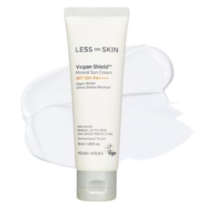 Holika Holika Less On Skin Vegan Shield Mineral Sun Cream korean skincare product online shop malaysia china india