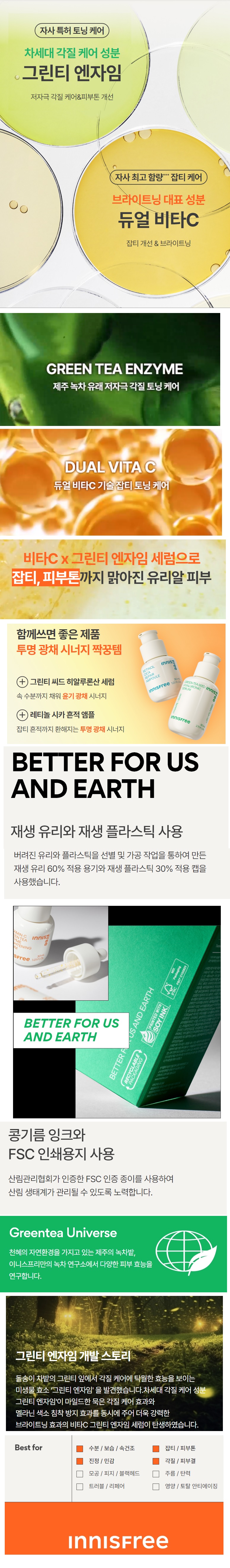 Innisfree Vitamin C Green Tea Enzyme Brightening Serum korean skincare product online shop malaysia mexico poland2
