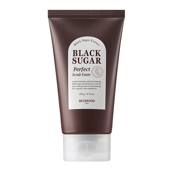 Skinfood Black Sugar Perfect Scrub Foam korean skincare product online shop malaysia china macau Skinfood Black Sugar Perfect Scrub Foam korean skincare product online shop malaysia china macau
