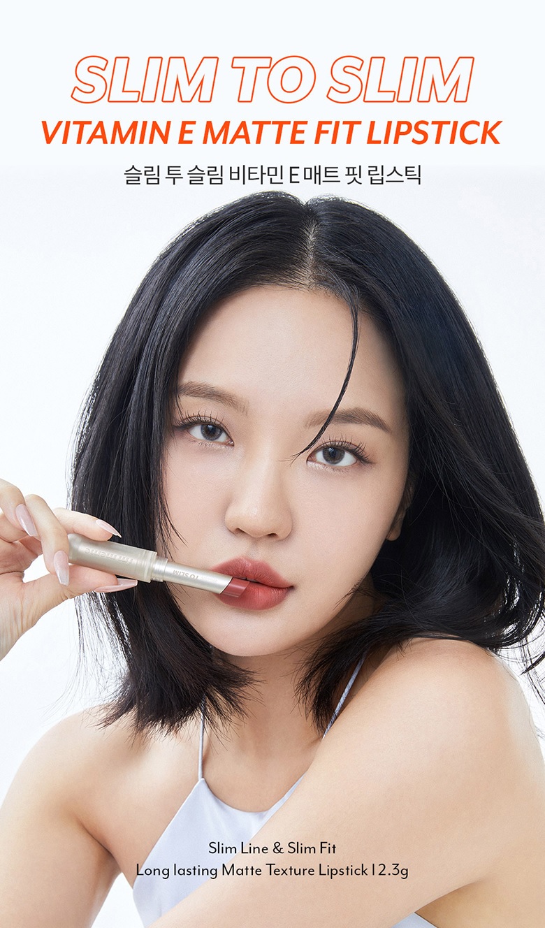 MEMEBOX Slim To Slim Vitamin E Matte Fit Lipstick korean skincare product online shop malaysia china macau1