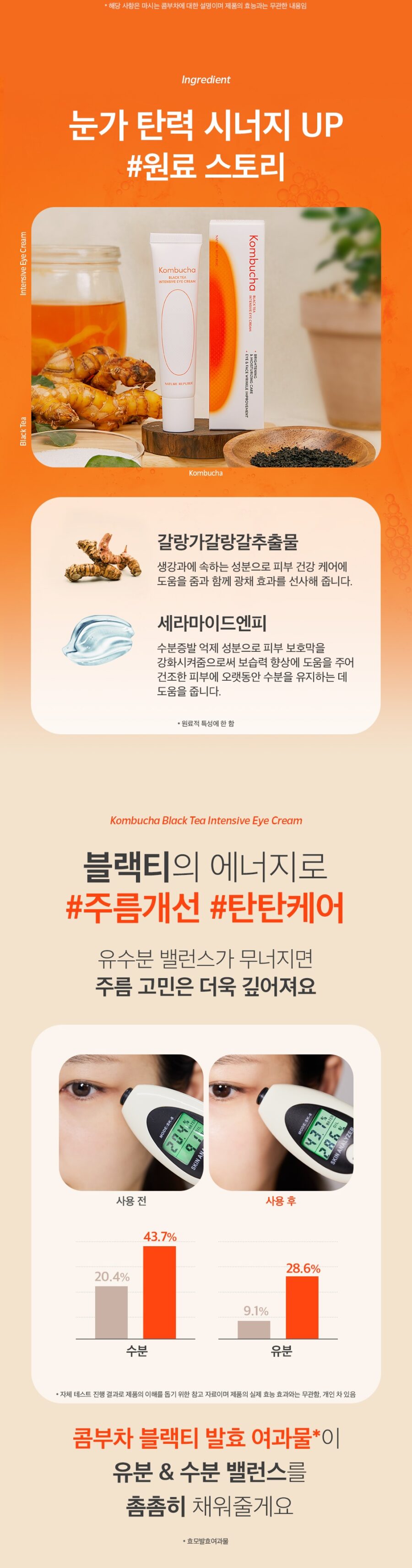 Nature Republic Kombucha Black Tea Intensive Eye Cream korean skincare product online shop malaysia china macau4
