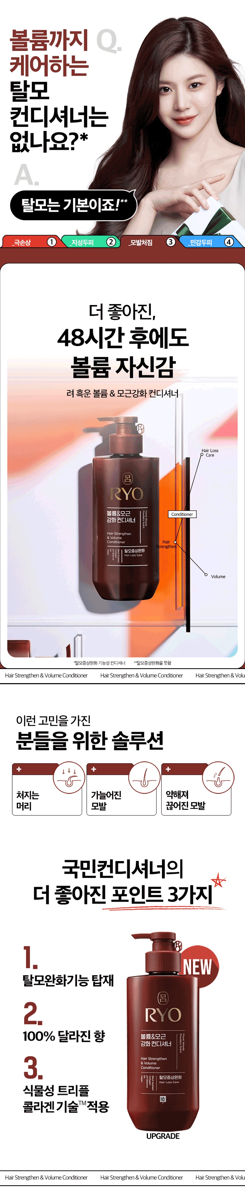 Ryo Hair Strengthen Volume Conditioner korean skincare product online shop malaysia macau thailand