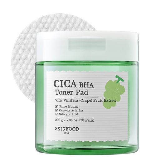 Skinfood Shine Muscat Cica BHA Toner Pad korean skincare product online shop malaysia china macau