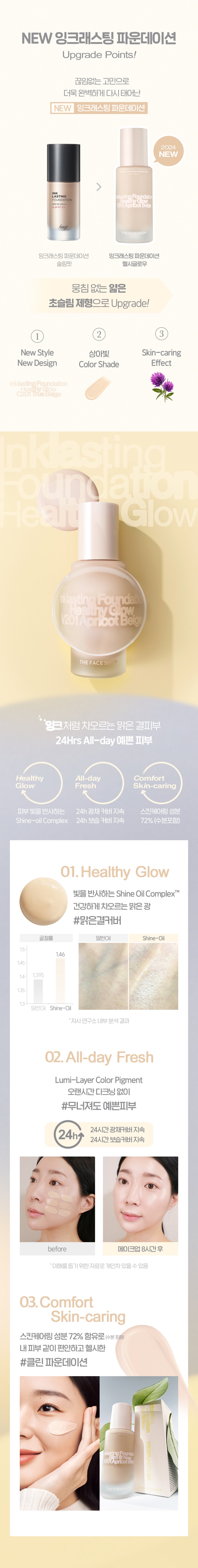 The Face Shop Ink Lasting Foundation Healthy Glow korean skincare product online shop malaysia china india3