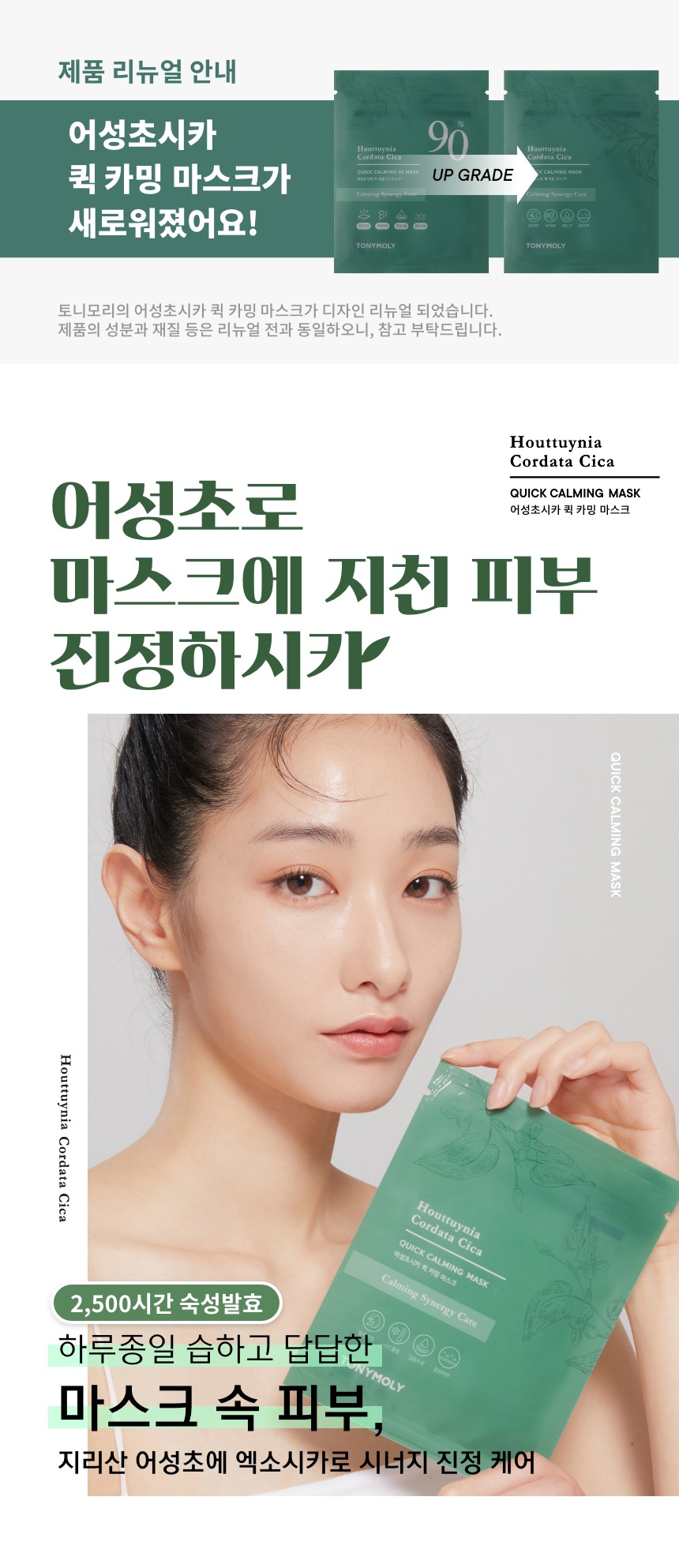 TONYMOLY Houttuynia Cordata Cica Quick Calming Mask korean skincare product online shop malaysia china poland1